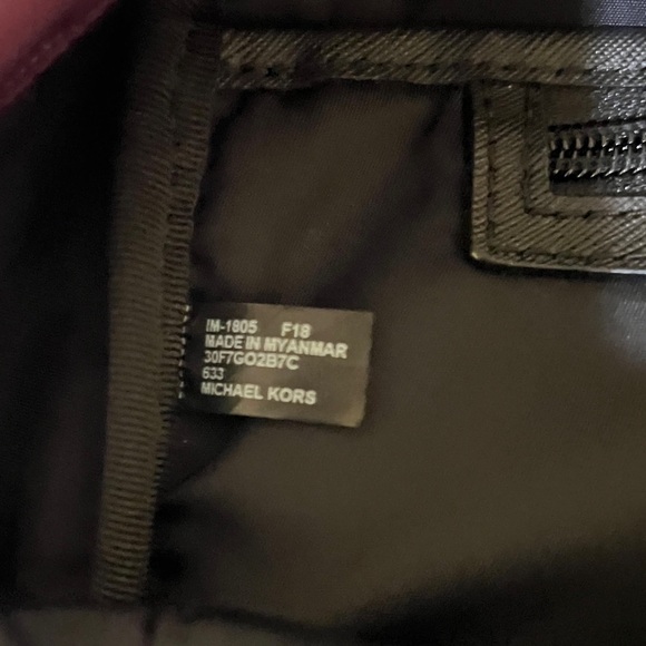 Michael Kors Deep Burgundy Nylon Backpack with Gold Hardware - Picture 6 of 9